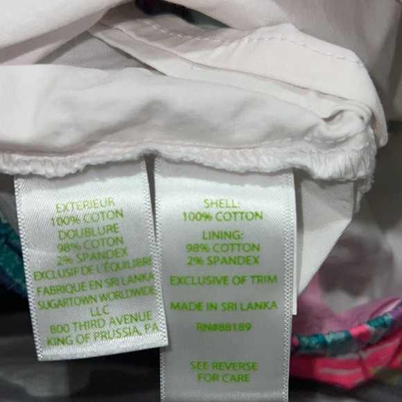 Lilly Pulitzer Sam Skort in Scarlet McCaw Skirt w/ Shorts Palm Leaf sz XL 12-14 - Picture 8 of 8